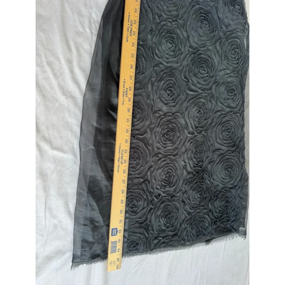 J. Crew Florette Black 100% Silk Rosette Mesh Sleeveless Cocktail Dress Women 10